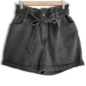 VERO MODA Tamira High Rise Stretch Paperbag Waist Jean Shorts Sz S